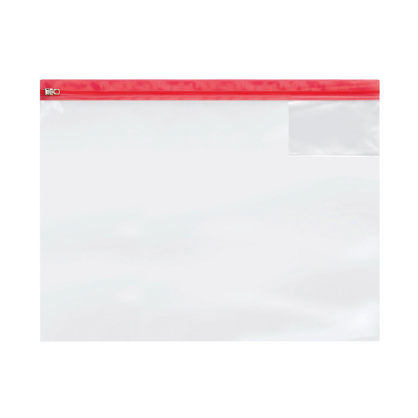 >Heavy duty A3 bag with zip | assorted colours | 5-pack IE000786 - 1
