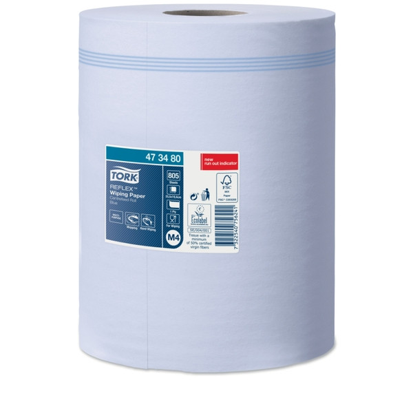>Paper towel rolls (1-ply) for Tork M4 dispenser | Tork Reflex Centrefeed blue | 6-pack IE000901 - 2