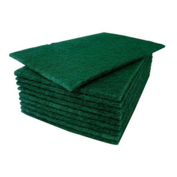 >Scouring pad 9 x 6" | green | CleanWorks | 10-pack IE000931 - 1