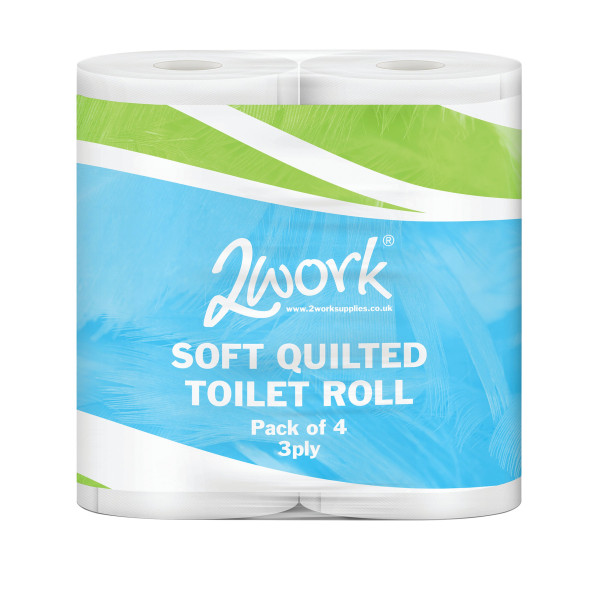 >Toilet rolls (3-ply) | 2Work Luxury Quilted | 40-pack IE000703 - 2