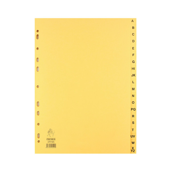 | Cardboard tabs A-Z (20 yellow tabs) | A4, 11-hole | Premier IE000562 - 1