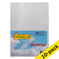 10 x 123ink A4 transparent display folder, 120 micron (10-pack) 56216C 301210