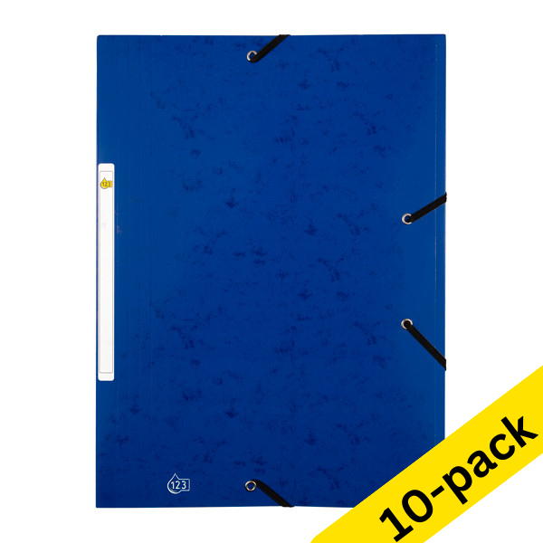 10 x 123ink blue A4 cardboard elastomer folder  301394 - 1