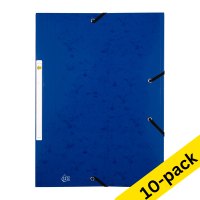 10 x 123ink blue A4 cardboard elastomer folder  301394