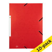 10 x 123ink red A4 cardboard elastomer folder  301396