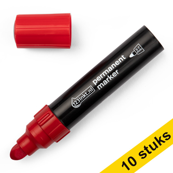 10 x 123ink red permanent marker (3mm - 7mm round)  300866 - 1