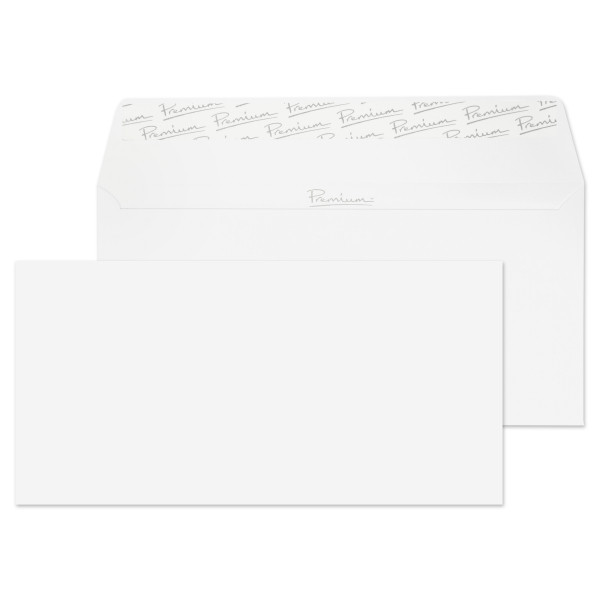 120g Premium Business Ice white woven P/S envelopes, DL, 110x220mm (50-pack)  245213 - 1