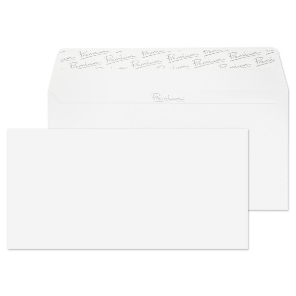 120g Premium Business Ice white woven P/S envelopes, DL, 110x220mm (50-pack) 245213 - 1