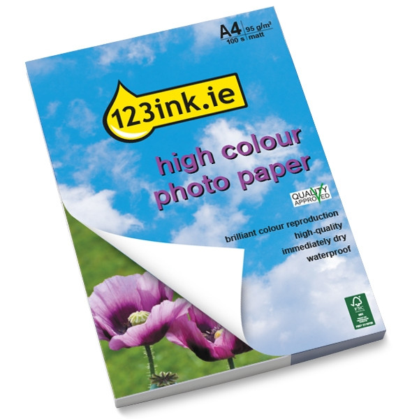 123ink.ie high-colour matte photo paper, A4, 95g (100 sheets) C13S041061C 064000 - 1