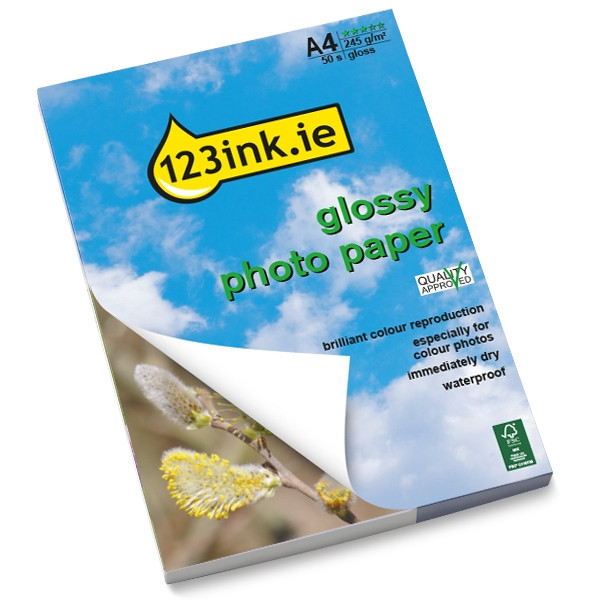 123ink.ie high-gloss photo paper, A4, 230g (50 sheets) Q5437AC 064070 - 1