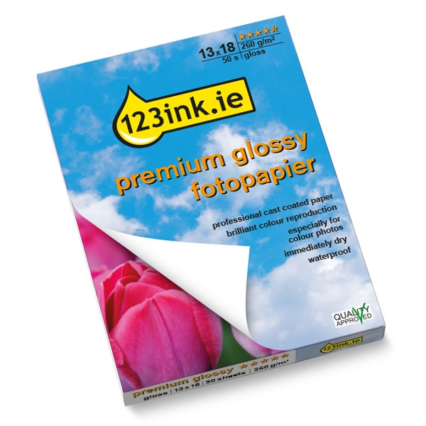 123ink.ie premium gloss photo paper, 13x18, 260g (50 sheets) 2311B018C 064135 - 1