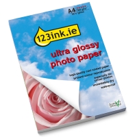 123ink.ie ultra gloss photo paper, A4, 300g (20 sheets)  064140