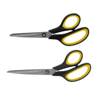 123ink 2-piece soft grip handle scissors set (195 and 230mm)  301119