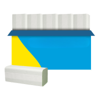 123ink 2-ply Z-fold green towels suitable for Tork H3 dispenser (15-pack) SDR02115