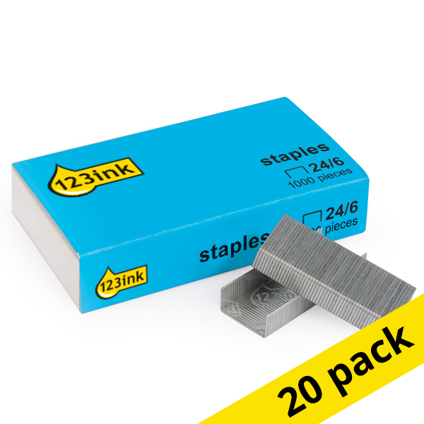 123ink 24/6 staples (20 x 1000-pack)  300573 - 1