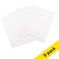 123ink A11 white self-adhesive bubble envelope, 120mm x 175mm (5-pack) 300700