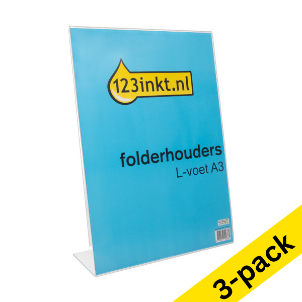 123ink A3 L-foot brochure holder (3-pack)  301559 - 1