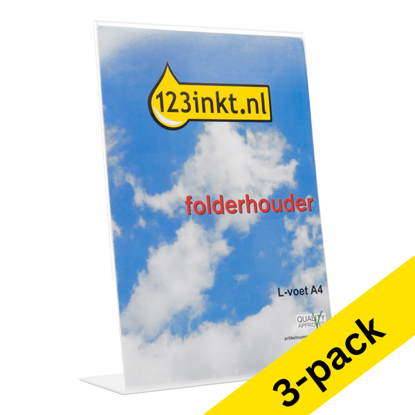 123ink A4 L-foot brochure holder (3-pack)  423176 - 1