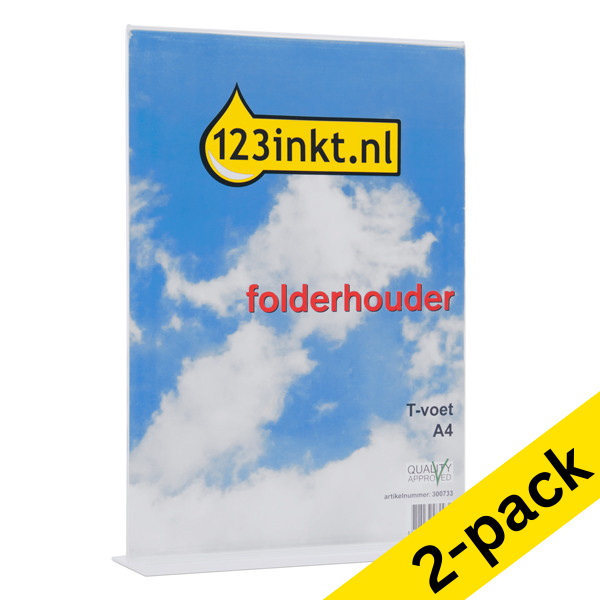 123ink A4 T-foot brochure holder (2-pack) 47801-P2MC 300988 - 1