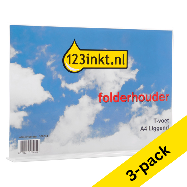 123ink A4 T-foot landscape brochure holder (3-pack)  423175 - 1