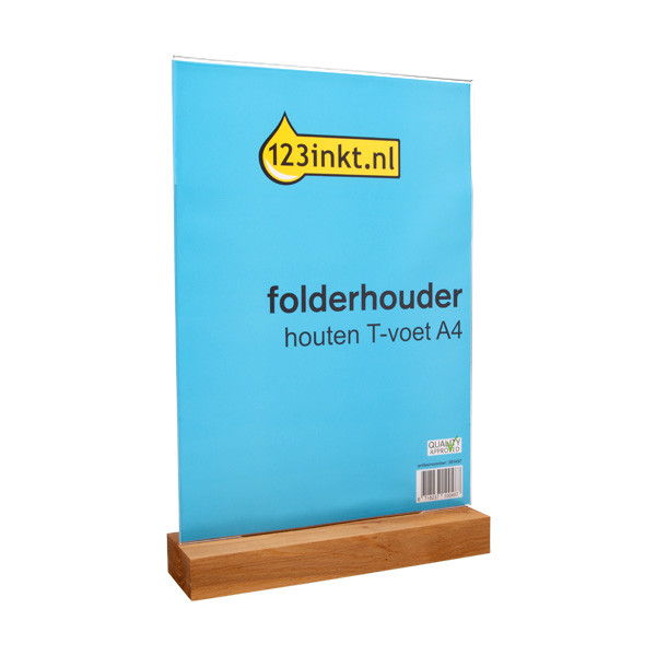 123ink A4 T-foot wooden brochure holder  301457 - 1