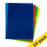 123ink A4 assorted transparent view folder, 120 micron (10 x 10-pack)  390655