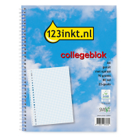 123ink A4 checked spiral lecture pad, 70 grams (80 sheets) K-5574C 300591
