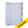123ink A4 coloured cardboard indexes with A-Z tabs (23 holes) (5-pack)