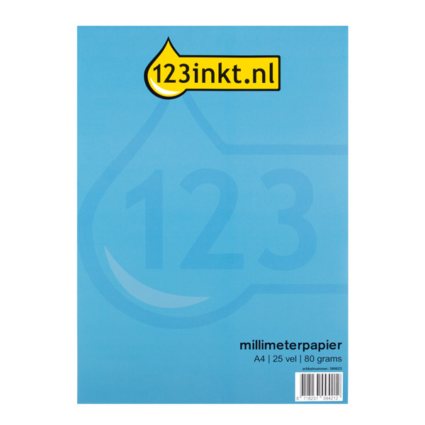 123ink A4 graph paper, 80g (25 sheets) (3-pack) K-5594C 301233 - 1