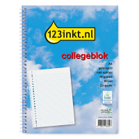123ink A4 lined lecture pad 80 sheets with spiral, 70g (23 holes) K-5544C 300589