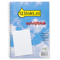 123ink A4 lined spiral writing pad, 70g, 100 sheets K-5504-SPC 300289
