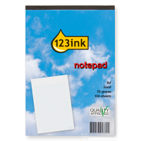 123ink A4 lined writing pad, 100 sheets