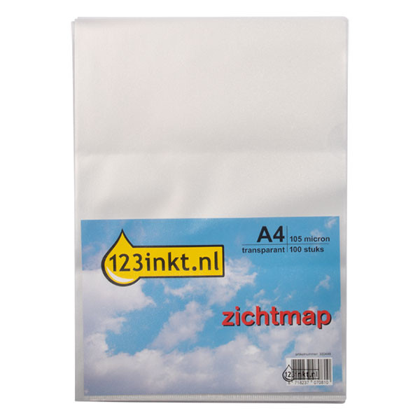 123ink A4 tranparent display folder, 105 micron (100-pack) 54832C 627496C 300446 - 1