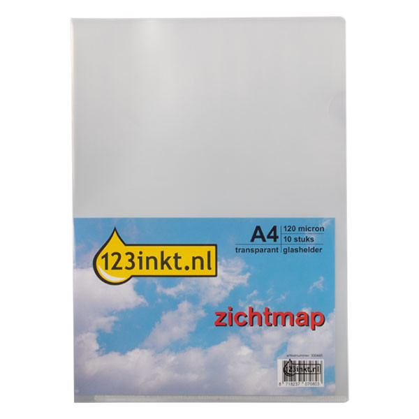 123ink A4 transparent display folder, 120 micron (10-pack) 56216C K-34005C 300445 - 1