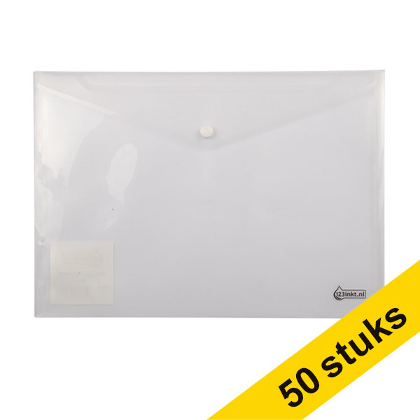 123ink A4 transparent document envelope (50-pack)  301337 - 1