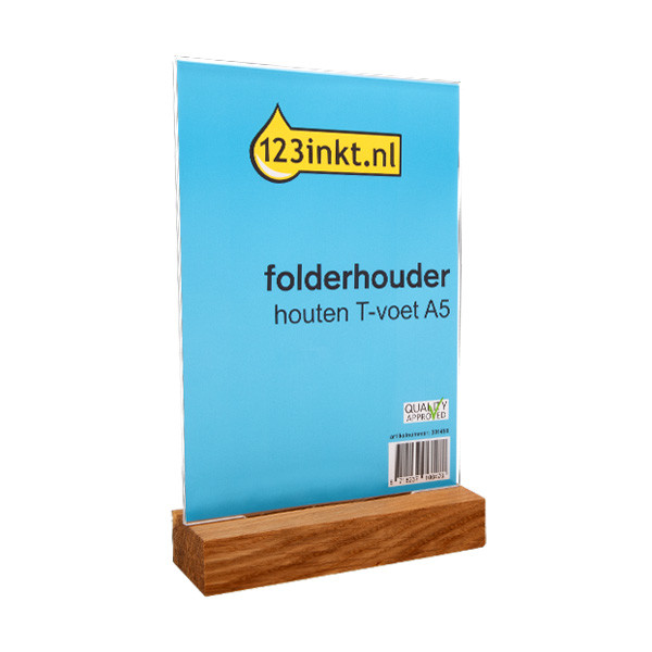 123ink A5 T-foot wooden brochure holder  301456 - 1