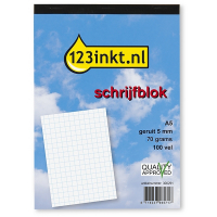 123ink A5 squared notepad 5mm 70g, 100 sheets K-5515C 300291