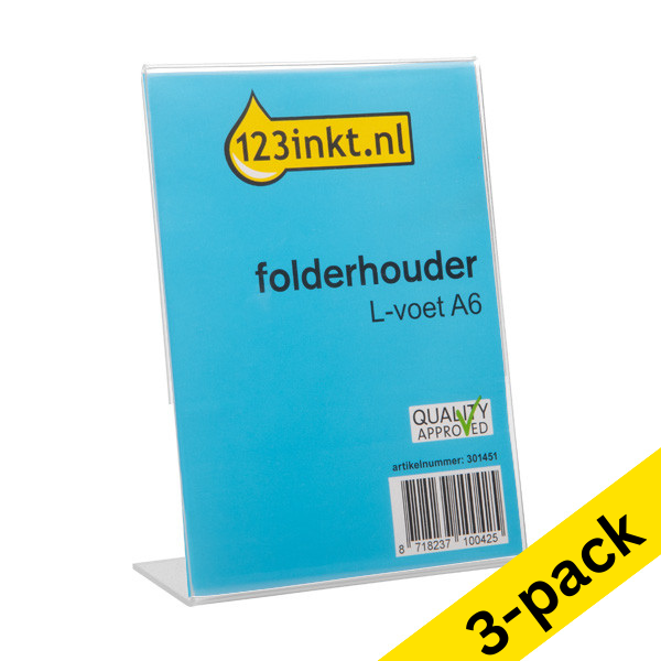 123ink A6 L-foot brochure holder (3-pack)  301564 - 1
