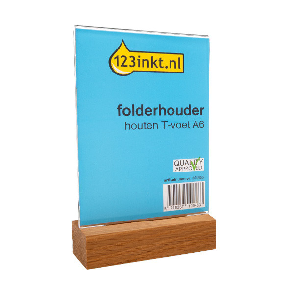 123ink A6 T-foot wooden brochure holder  301455 - 1