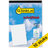 123ink A6 lines notepad, 100 sheets (10-pack)