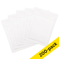 123ink C13 white self-adhesive bubble envelope, 170mm x 225mm (200-pack)  302759
