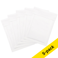 123ink C13 white self-adhesive bubble envelope, 170mm x 225mm (5-pack) 300704
