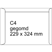123ink C4 white document envelope gummed, 229mm x 324mm (10-pack) 123-203080-10 203080-10C 209070 300939