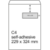 123ink C4 white self-adhesive document envelope with window on right, 229mm x 324mm (250-pack) 300948 - 1