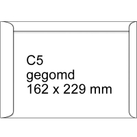 123ink C5 document envelope white, gummed, 162mm x 229mm (500-pack) 123-303060 209060 303060C 300932