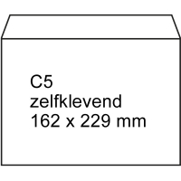123ink C5 self-adhesive white service envelope, 162mm x 229mm (25-pack) 123-201560-25 300926