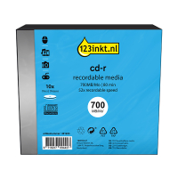 123ink CD-R 80 min. in slimline boxes (10-pack) CR7D5NB10/00C CR7D5NS10/00C 301223