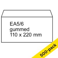 123ink DL (EA5/6) white gummed service envelope, 110mm x 220mm (500-pack) 300906
