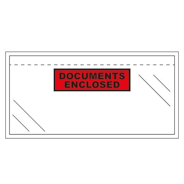 123ink DL self-adhesive packing list envelope documents enclosed, 225mm x 122mm (100-pack) RD-310302-100C 300770 - 1