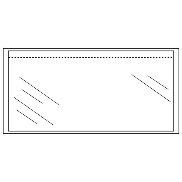 123ink DL self-adhesive packing list envelope unprinted, 225mm x 122mm (100-pack) RD-310300-100C 300776 - 1